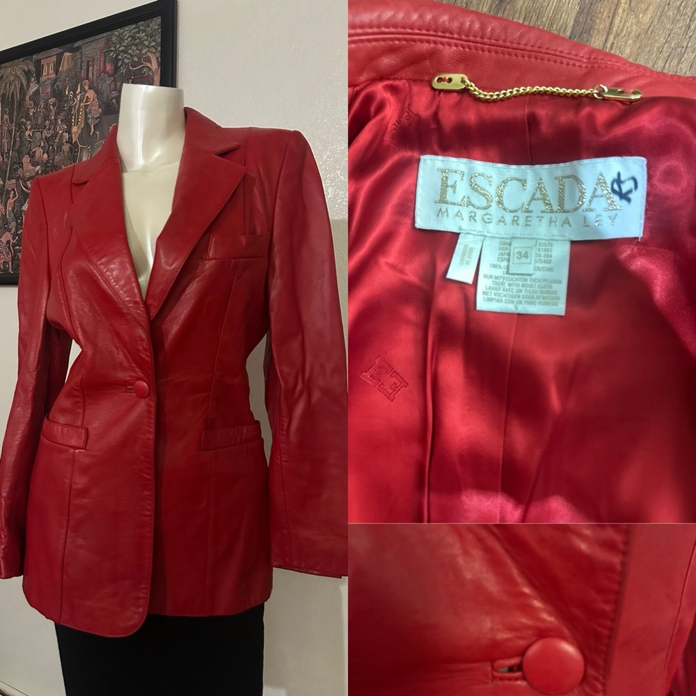 Escada Women's Vibrant Red Blazer
